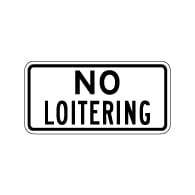 No Loitering Signs - 12x6 - Reflective Rust-Free Aluminum No Loitering Signs for Property Management