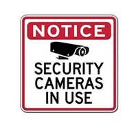 Notice Security Cameras In Use Sign - 24x24 | STOPSignsAndMore.com