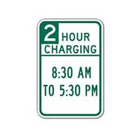 Variable Time Limit Charging for Electric Vehicles Parking Sign - 12x18- Reflective Rust-Free Heavy Gauge Aluminum Electric Vehicle Parking and Charging Signs