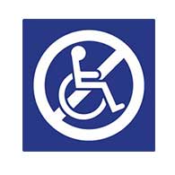 ADA Non-Accessible Symbol Sign - 6X6