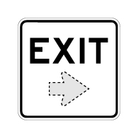 Exit Sign with Choice of Arrow Direction - 18x18 Size Good for Outdoor and Parking Lot Uses - Engineer Grad Reflective Heavy Gauge Aluminum Exit Sign from STOPSignaAndMore.com