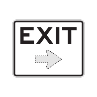 Exit Sign with Choice of Arrow Direction - 30x24 Large Size is Good for Outdoor and Parking Lot Uses - Engineer Grad Reflective Heavy Gauge Aluminum Exit Sign from STOPSignaAndMore.com