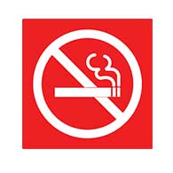 ADA Compliant No Smoking Symbol Signs with Tactile Symbol - 6x6