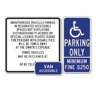 California Disabled Parking Sign kit