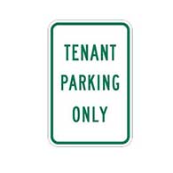 Tenant Parking Only Signs - 12x18 - Reflective rust-free heavy-gauge aluminum Tenant Parking Signs