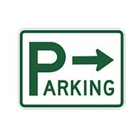 Parking Lot Signs with Right Arrow - 24x18 - Reflective Rust-Free Heavy Gauge Aluminum