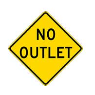 Buy No Outlet Road Warning Signs - 24x24 - Regulation MUTCD Reflective No Outlet Warning Signs on Rust-Free Heavy Gauge Aluminum.