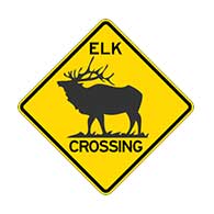 Buy Elk Crossing Road Signs - 30x30 - Reflective Heavy Gauge Rust-Free Aluminum Elk Crossing Signs