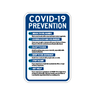 Public Health Safety Germ Prevention Sign - 12x18 - Made with Non-Reflective Rust-Free Heavy Gauge Durable Aluminum available for fast shipping from STOPSignsAndMore.com