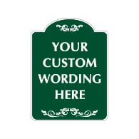 Mission Style Semi-Custom Decorative Sign - 18x24 - Made with 3M Engineer Grade Reflective Rust-Free Heavy Gauge Durable Aluminum available at STOPSignsAndMore.com