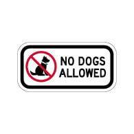 No Dogs Allowed Sign - 12x6 - Made with Non-Reflective Sheeting and Rust-Free Heavy Gauge Durable Aluminum available at STOPSignsAndMore.com