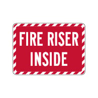 Fire Riser Inside Sign - 14x10 - Property Management Signs Made with 3M Reflective Rust-Free Heavy Gauge Durable Aluminum available at STOPSignsAndMore.com