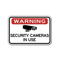 Warning Security Cameras In Use Sign - 24X18 - Reflective rust-free heavy-gauge aluminum Video Security Signs