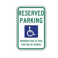 R7-8NV Nevada State Handicap Reserved Parking Sign - 12x18 - Reflective rust-free heavy-gauge (.063) aluminum handicapped parking signs