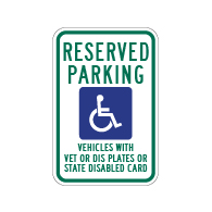 R7-8WI Wisconsin State Disabled Reserved Parking Sign - 12x18
