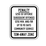 New Jersey State Supplemental Handicap Parking Penalty Sign 10x12 Reflective rust-free heavy-gauge (.063) Handicapped Parking Signs