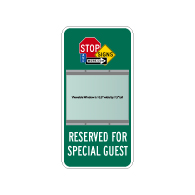 Custom Parking Sign with Large Changeable Name Holding Slot - 12x24 - Reflective Rust-Free Heavy Gauge Aluminum - No Extra Charge for Full Digital Color