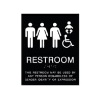 ADA Compliant All Gender Baby Changing Restroom Wall Sign - 8x10