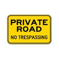Private Road No Trespassing Warning Signs - 18x12 - Reflective Rust-Free Heavy Gauge Aluminum Private Property Signs
