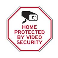 Home Protected By Video Security STOP Sign - 12x12 - Reflective rust-free heavy-gauge aluminum security sign