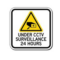 Under CCTV Surveillance 24 Hours Sign - 12x12