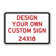 Design Your Own Custom Reflective Signs - 24x18 Size - Vertical Rectangle - Reflective Rust-Free Heavy Gauge Aluminum Signs