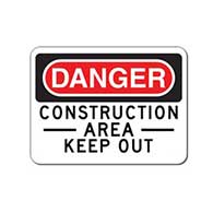 Danger Construction Area Keep Out Signs - 24x18- Reflective Rust-Free Heavy Gauge Aluminum Signs