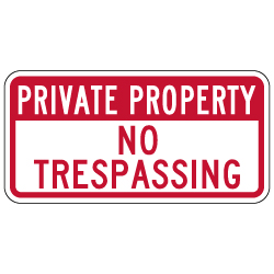 Private Property No Trespassing Signs - 12x6 - Reflective Rust-Free Durable Aluminum Signs