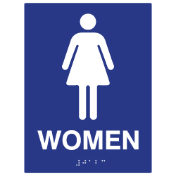 ADA Compliant Womens Restroom Wall Signs - 6x8