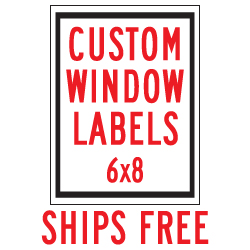Custom Window Decals - Digitally printed color-fast window decals. Decals have peel-and-stick adhesive on the front side to allow for placing on the inside of your windows to minimize weathering and tampering