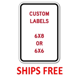 Custom Self-Adhesive Labels - 6x6 - Digitally printed color-fast peel-and-stick labels rated for 5 years.