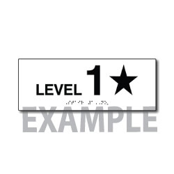 Title 24 and International Fire Code Stairwell Floor Number Signs - 8x3
