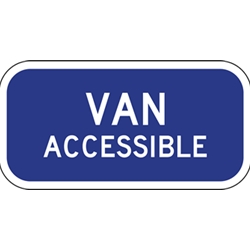 R7-8B Van Accessible Handicap Parking Signs - 12x6 - Reflective Rust-Free Heavy Gauge Aluminum ADA Parking Signs