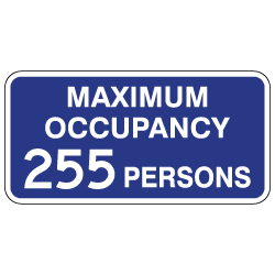 Maximum Occupancy Sign - 12x6 - Reflective aluminum Maximum Occupancy signs