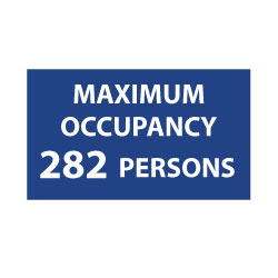 occupancy maximum 12x7 room larger tactile signs text stopsignsandmore fire code