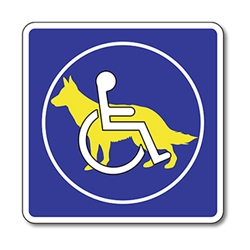 Service Animals Are Welcome Sign - 8X8 - Non-Reflective Rust-Free Aluminum Service Animals Welcome Signs for Outdoor or Indoor Use