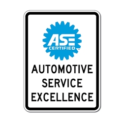 ASE Certified Mechanics Sign - 18x24 - Durable aluminum signs for car repair and Smog shops from STOP Signs And More