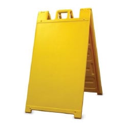 Yellow Portable Two-Sided A-Frame Sign Holder - Fits Signs Up To 24X36