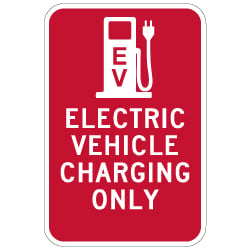Electric Vehicle Charging Only Sign - No Arrow - 12x18 - Made with 3M Reflective Rust-Free Heavy Gauge Durable Aluminum available at STOPSignsAndMore.com