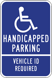 Minnesota State Handicap Parking Sign (No Fine Amounts) - 12x18 - Reflective rust-free heavy-gauge aluminum Handicapped Parking Signs