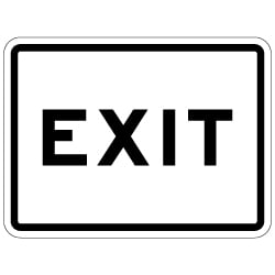 Exit Sign With No Arrows - 24x18 - Made with 3M Engineer Grade Reflective and Rust-Free Heavy Gauge Durable Aluminum available at STOPSignsAndMore.com