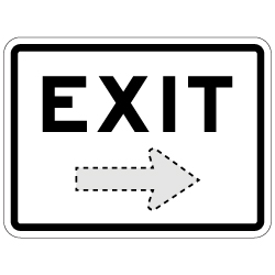 Exit Sign with Choice of Arrow Direction - 24x18 - Made with Engineer Grade Reflective and Rust-Free Heavy Gauge Durable Aluminum available at STOPSignsAndMore.com
