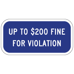 Minnesota Disabled Parking $200 Fine Sign -12x6 - Our Signs Are Made with Reflective Vinyl, Rust-Free Heavy Gauge Durable Aluminum Available at STOPSignsAndMore.com