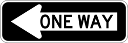 Reflective One Way Inside Left Arrow Signs for Sale- 24x8 size