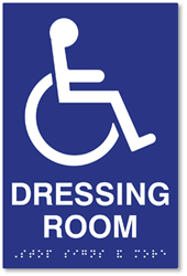 ADA Dressing Room Sign with Access Symbol - 6x9
