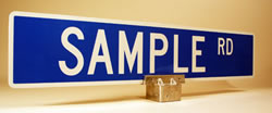 Custom Street Name Signs - 6 Inch High - Extruded Blade - EGP