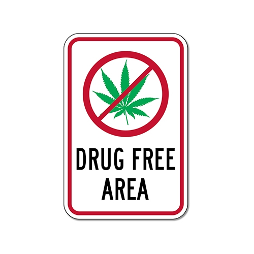 Drug Free Area Sign