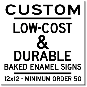 custom baked enamel signs custom baked enamel signs