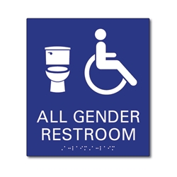 ada compliant all gender neutral symbols bathroom wall sign with tactile text and grade 2 braille - All Gender Bathroom Sign ada compliant all gender neutral symbols bathroom wall sign with tactile text and grade 2 braille - All Gender Bathroom Sign