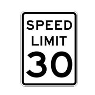 30 MPH Speed Limit Signs - 18x24 - Official R2-1 MUTCD Compliant Reflective Rust-Free Heavy Gauge Aluminum Speed Limit Signs